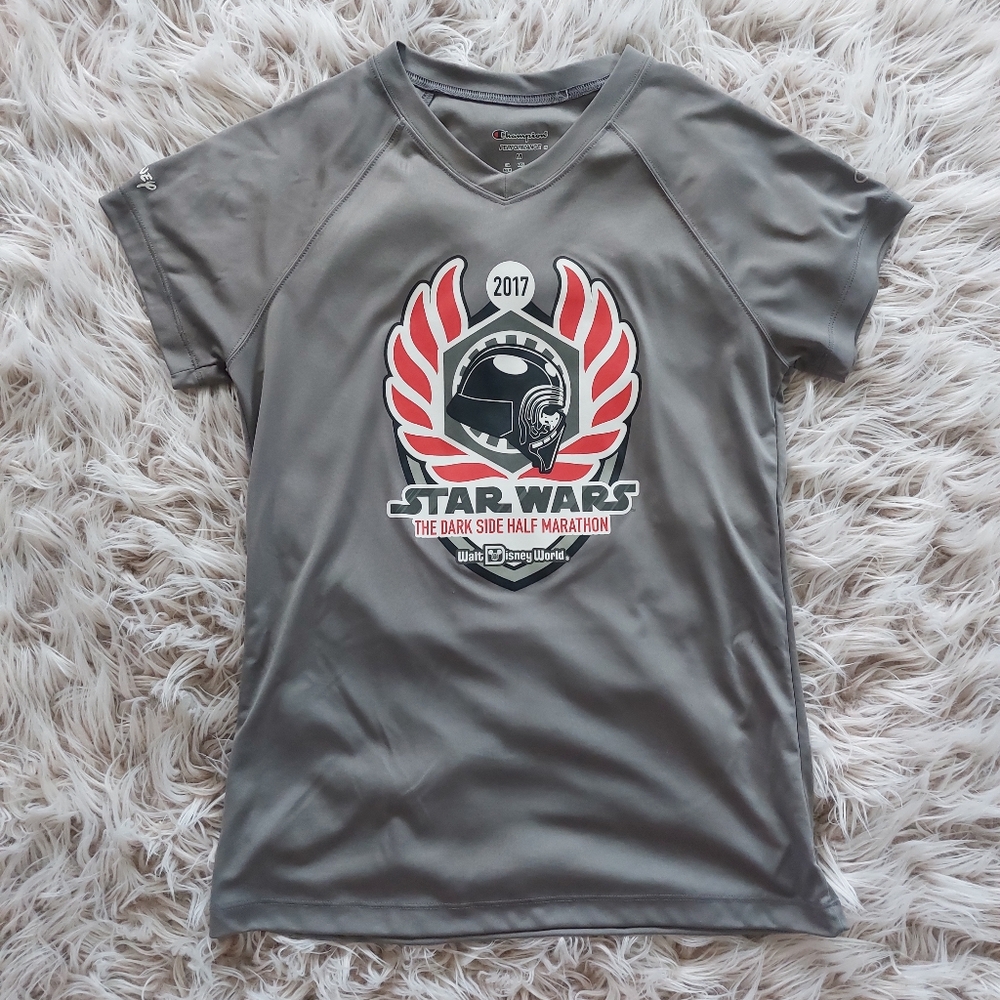 *NEW* Run Disney Star Wars Gray Performance Race Shirt - Half Marathon 2017